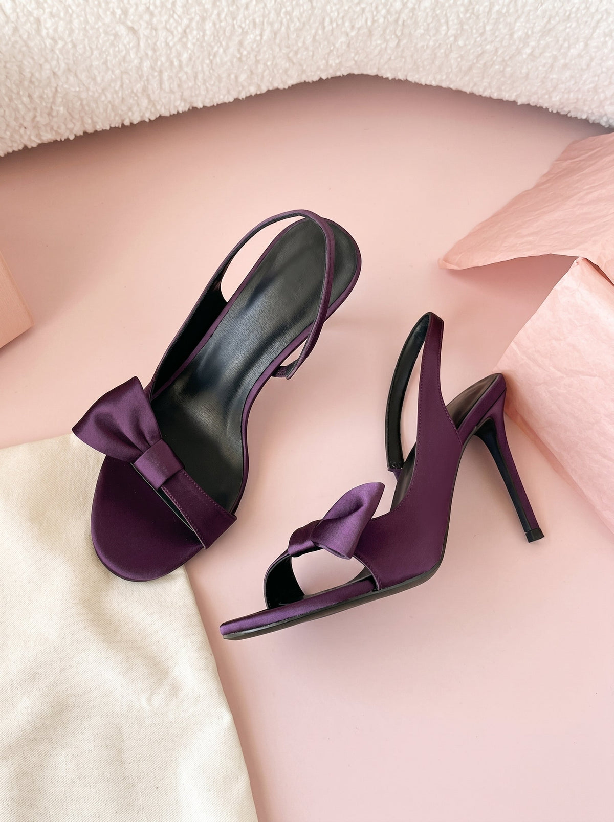 Bow Stiletto Slingback Sandal