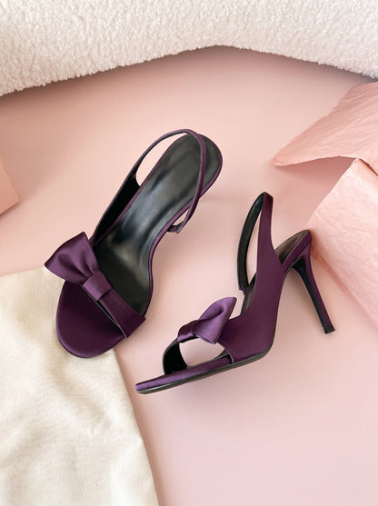 Bow Stiletto Slingback Sandal