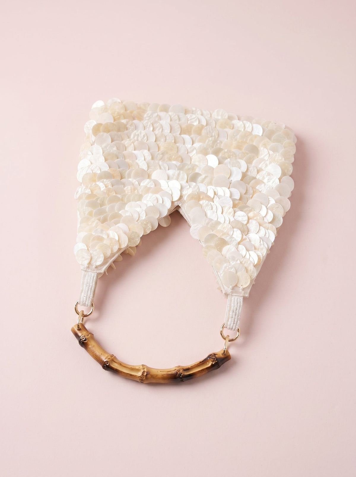 Sequin Bamboo Handle Hobo